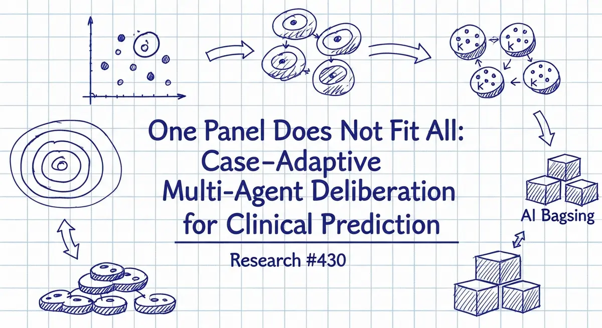 פאנל אחד אינו מתאים לכולם: דיון רב-סוכני מותאם-מקרה לחיזוי קליני